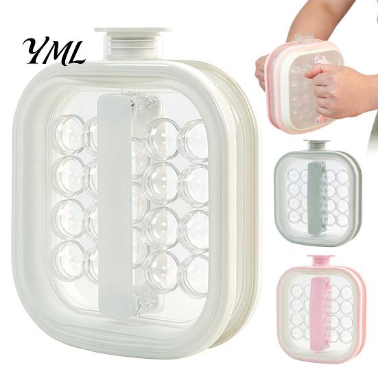 Leak Proof Silicone Curling Pitcher Ice Ball Maker Kettle with Pull Handles, 2-in-1 Cube Tray Compact Mess Free Mold, Portable Spherical for