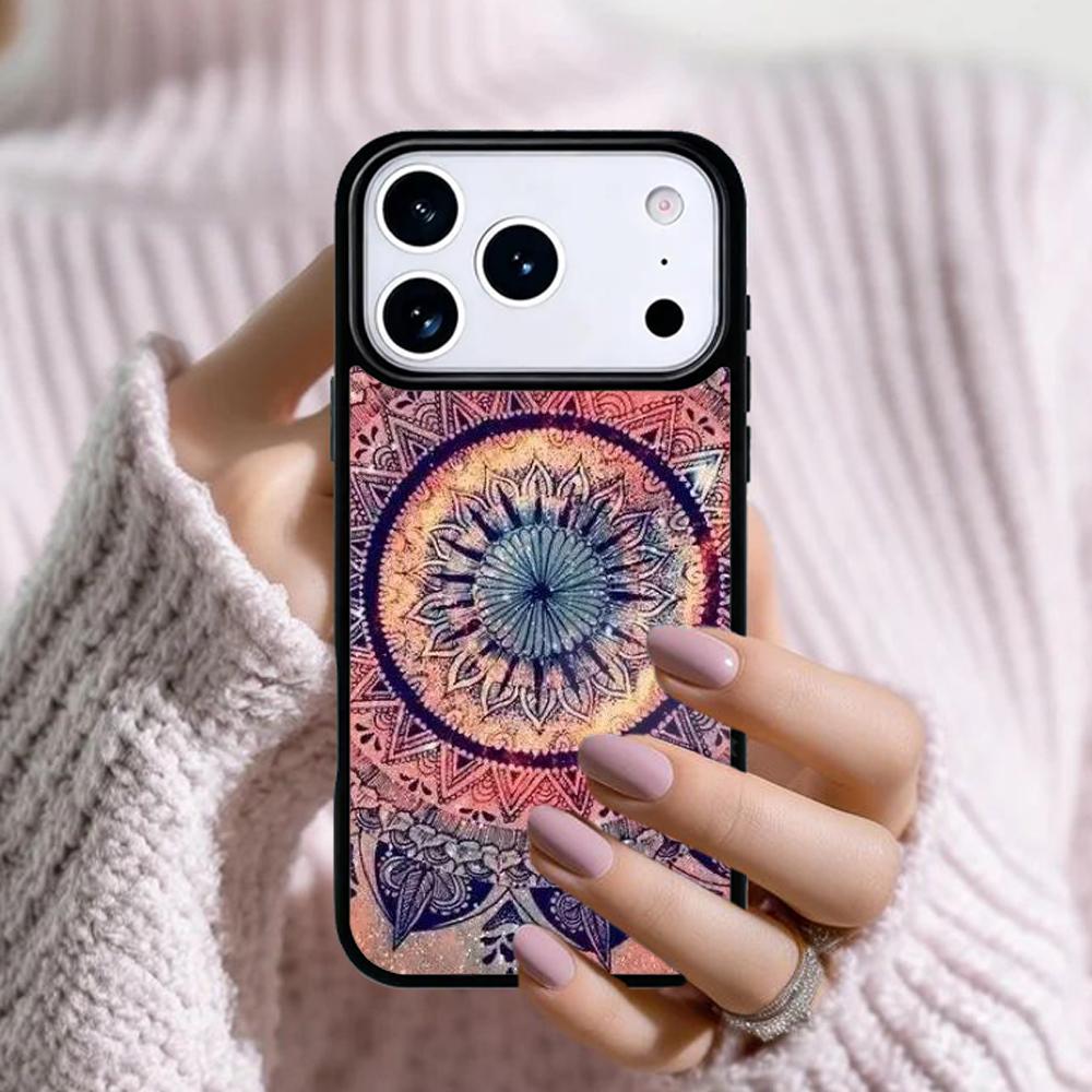 Beautiful painting mandala flower Phone Case For Apple iPhone 17 Air 16E 15 14 Plus 13 12 11 Pro Max Mini Funda Cover