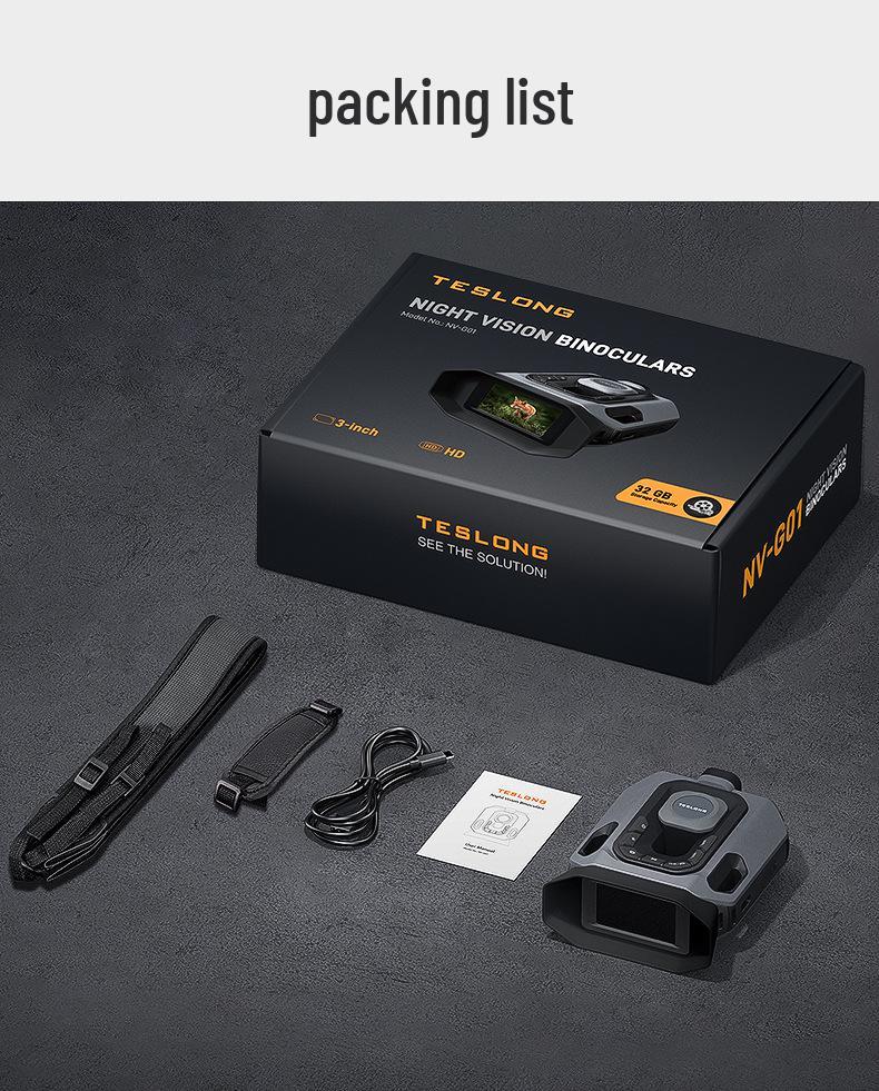 Ultra-HD 10x Zoom Infrared Night Vision Binoculars for Day & Night Outdoor Use