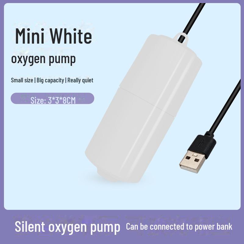 Компактный USB-кислородный насос для аквариумов и рыбалки на открытом воздухе: Бесшумный и эффективный оксигенатор