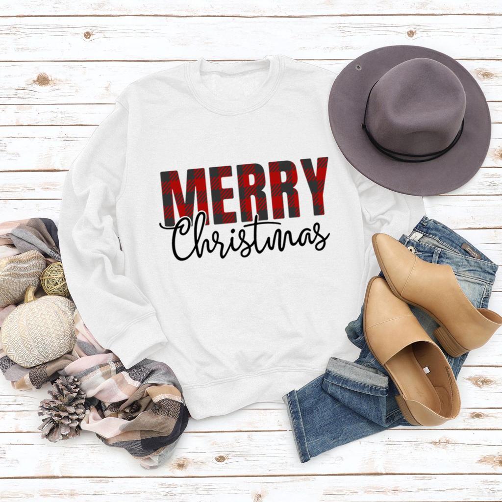 Merry Christmas European & American Fashion Long Sleeve Women's Hoodie