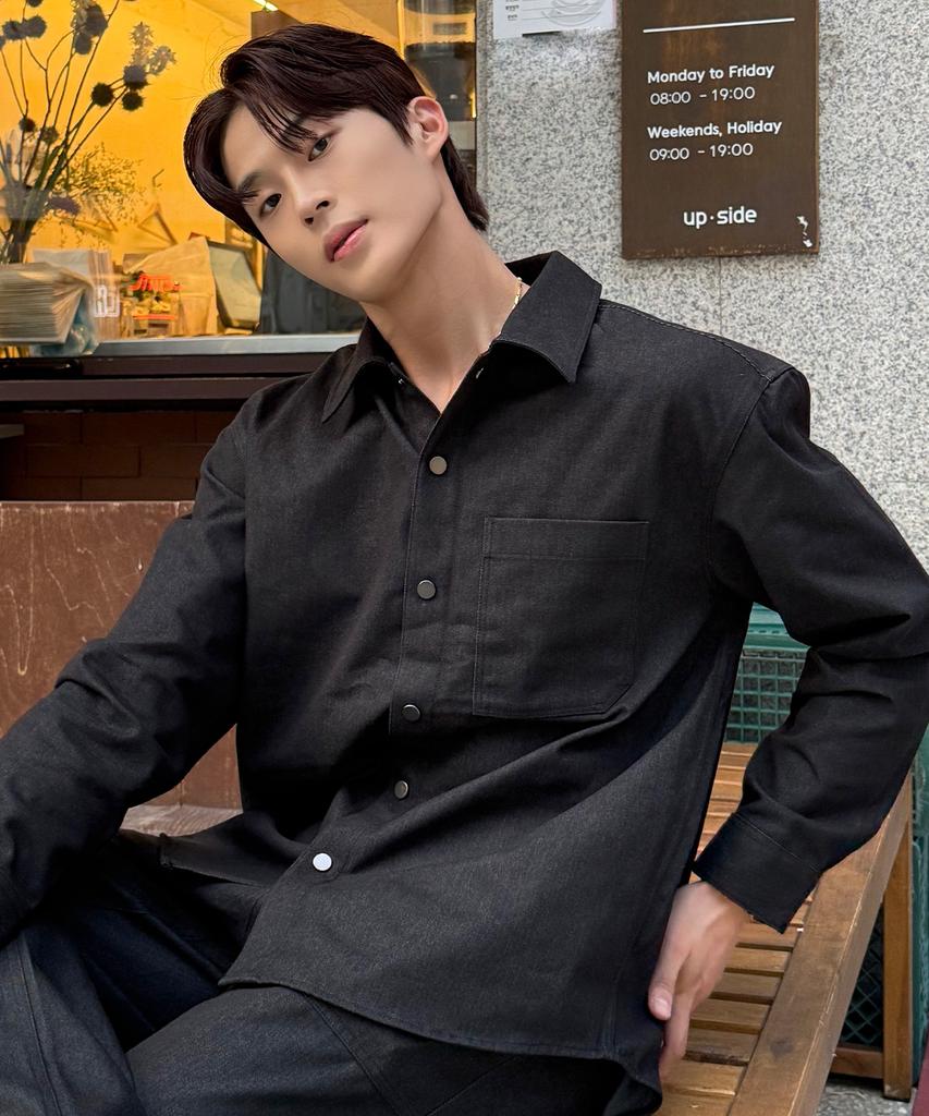 MINDBRIDGE Black Denim-Like Shacket
