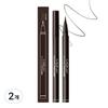 McQueen New York Waterproof Pen Eyeliner 0.6g, Brown Black, 2 Pcs.