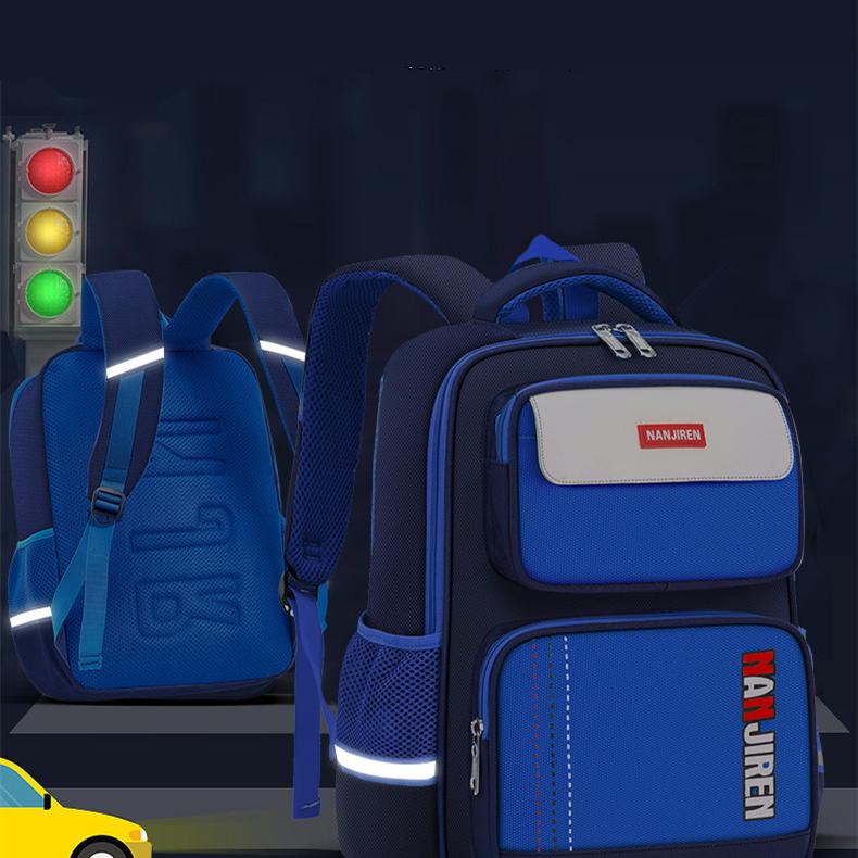 British Style New Childrens Students Schoolbag Ridge Protection Load Relief Lightweight Large Capacity Waterproof School Backpack