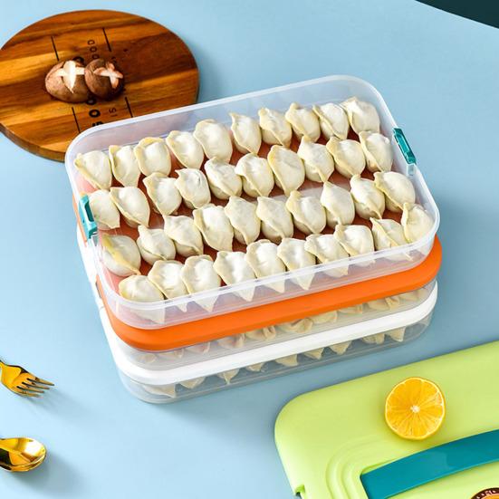 Ящик для хранения пельменей с прочной ручкой, одиночный/двойной/тройной/четырехслойный контейнер для пищевых продуктов для домашних пикников, вечеринок