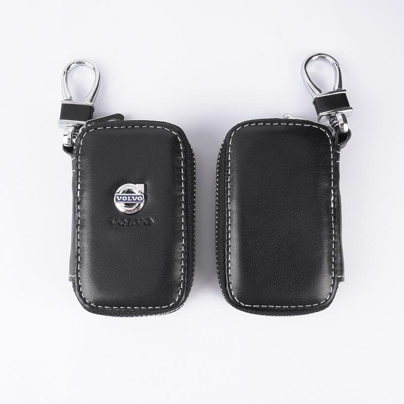 Leather Car Key Case Protection Auto Key Bag Key Chain Cover For Volvo S60 S90 XC40 XC60 XC90 V60 V90 EX40 V40 V50 V70 C30 T5 T6 ars222