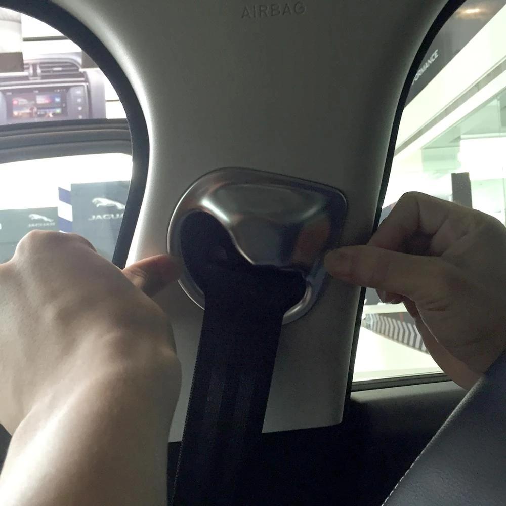 2 шт./компл., стильный автомобильный ремень безопасности из углеродного волокна, декоративная накладка, подходит для Jaguar XE 2016-2018, автомобильный интерьер