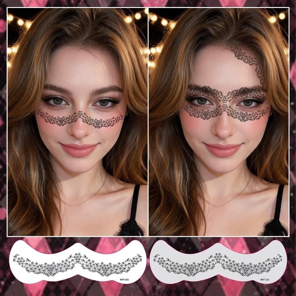 2 Sheets Elf Fairy Lace Temporary Tattoos Waterproof Makeup Stickers Neck Shoulder Arm
