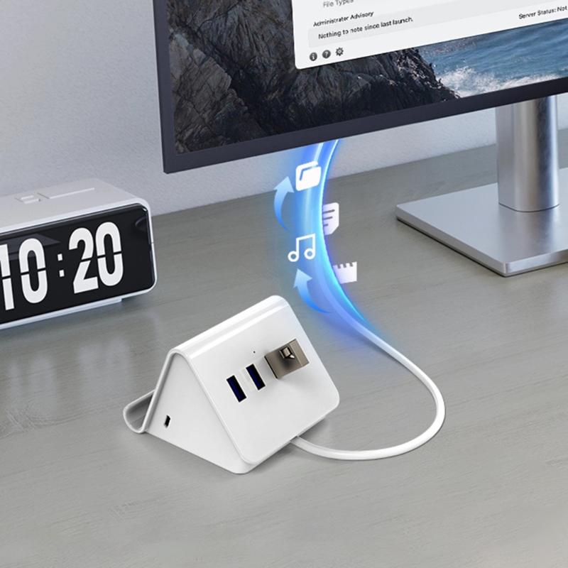 USB-концентратор 5 Гбит/с, 3 порта USB 3.0 и адаптер Type-C с подставкой, несколько портов для компьютеров, планшетов и игровых консолей
