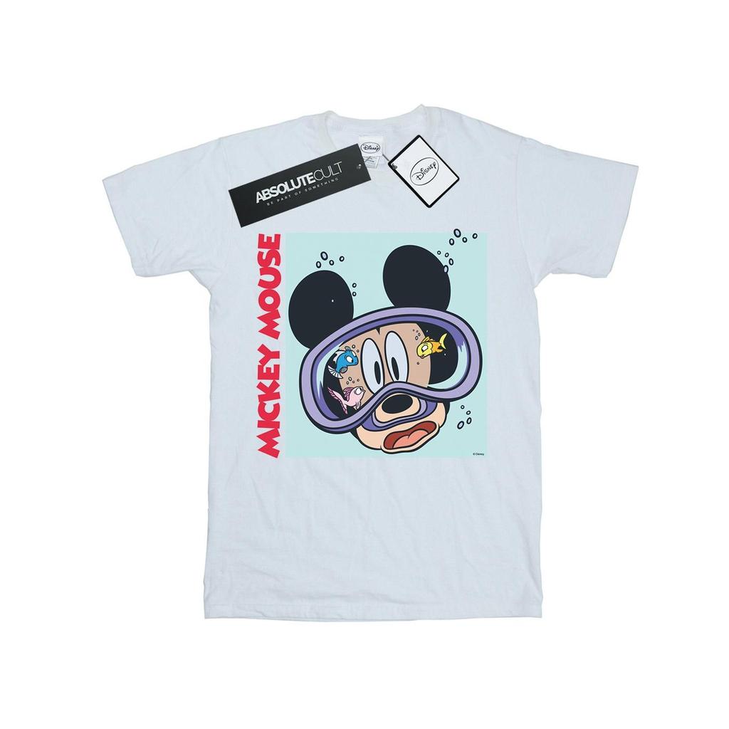 Disney Mens Mickey Mouse Under Water T-Shirt