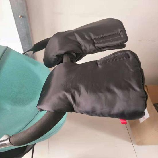 1 пара зимних детских перчаток для коляски, теплые толстые флисовые варежки без пальцев для коляски, водонепроницаемые, ветрозащитные, термо, аксессуары для коляски