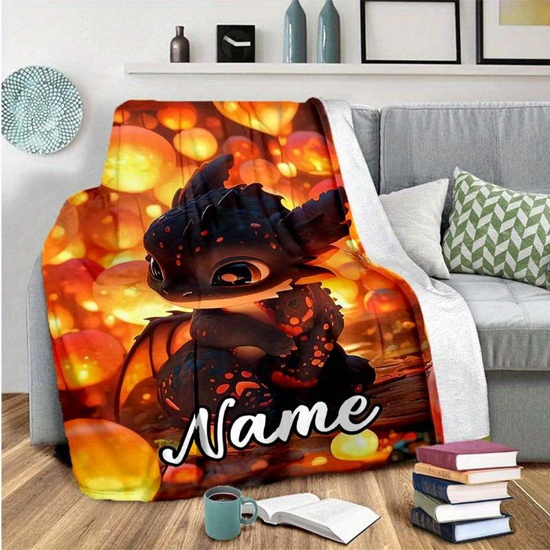 Dragon Customize Your Name Blanket Warm Comfortable And Soft Blankets Are Suitable For Home Lunch Break Blanket Office Sofa Sofa Gift To Relatives And
