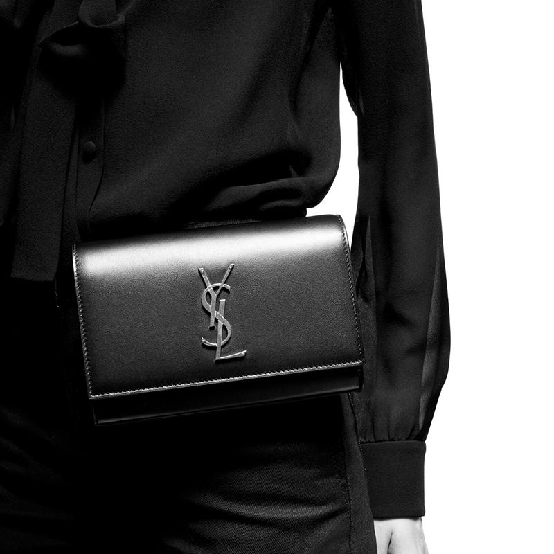 Yves Saint Laurent Ysl Kate Кожаная поясная сумка с тиснением золотого логотипа Женская поясная сумка Темно-бежевая 534395-BOW0J-2721