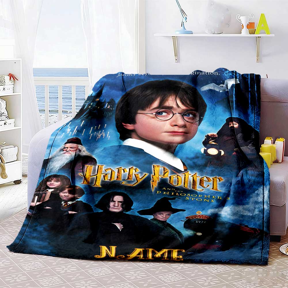 Warner Bros. Films (6) Customize Text Blanket Throw Personalized Blanket Durable Comfort for Office Seaside Couch Bed Four Seasons Multipurpose
