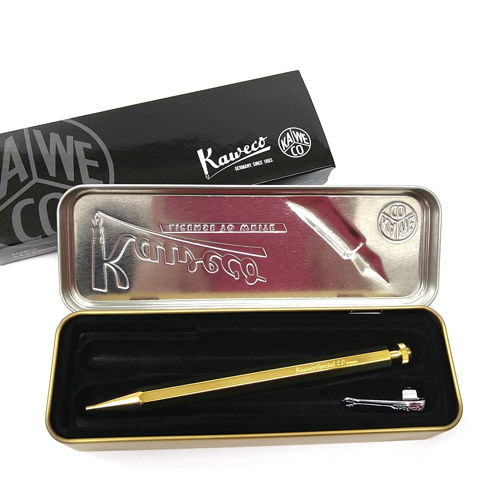 KAWECO эксклюзивный SPECIAL Специальный карандаш Латунь Классический дизайн на тонком [С клипом] [2,0 мм] корпусе!