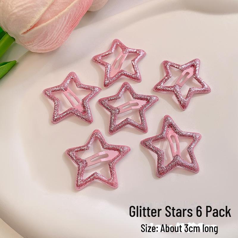 Модная заколка для волос Y2K Star: Милая боковая челка в стиле миллениалов и знаменитостей, японский и корейский стиль