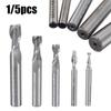 1/5pcs HSS Mill Cutter 1mm-12mm CNC Straight Shank Milling Cutters Woodworking Tool End Mill Router Bit for Wood Cutters