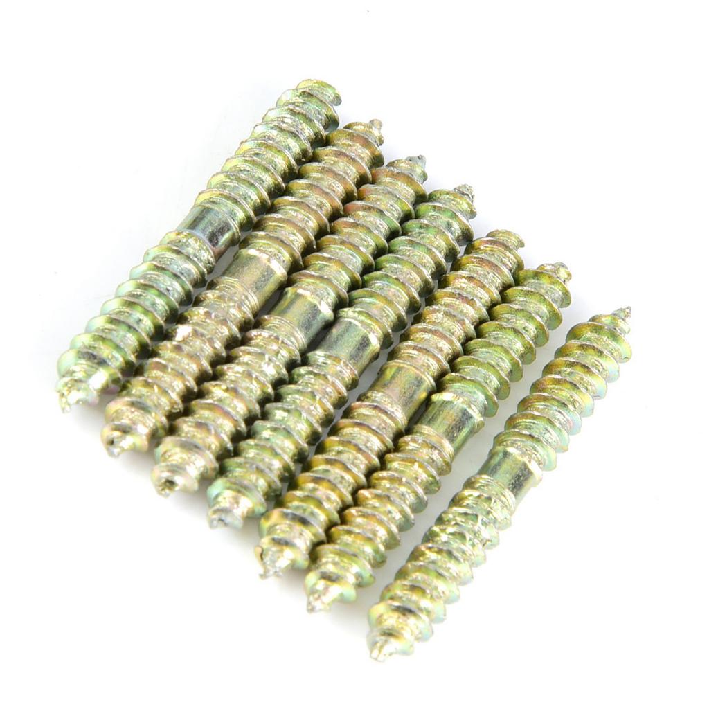 20pcs 5*40mm Dowel Screw Woodworking Furniture Connector Double Ended Screw