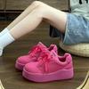 Internet Celebrity Explosion Yellow Board Shoes Women 2025 New Autumn Dopamine Platform Heightening Casual Shoes Ins Trendy Women
