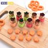 3pcs/set Star Heart Shape Vegetables Cutter Plastic Handle Portable Cook Tools Stainless Steel Fruit Cutting Die Kitchen Gadgets
