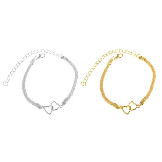 Женский браслет на щиколотку с подвеской в виде сердца, регулируемый дизайн, сверхлегкий металлический браслет на щиколотку, ювелирное украшение в подарок