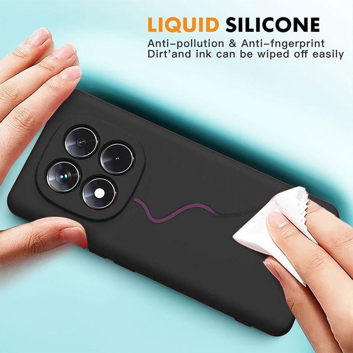 Coque pour Xiaomi 17 Pro, Protection Silicone Souple Anti-Rayures Antichoc Noir - 2 Verres Trempés