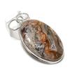 Подвеска из агата Laguna Lace Agate Gemstone, ручная работа, серебро 925 пробы, 2,36 дюйма, V3h66
