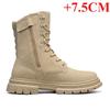 Новые зимние мужские тактические ботинки с флисовой подкладкой, боевые ботинки, ботинки для охоты на открытом воздухе, альпинистские нескользящие ботинки с увеличением роста