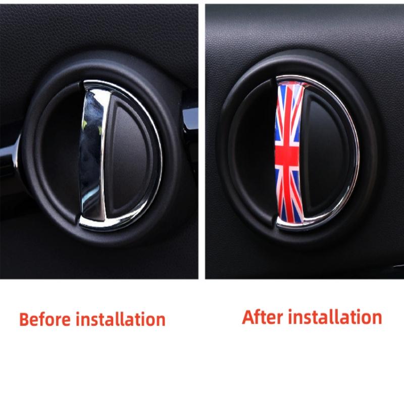 2 шт. автомобильные наклейки для MINI COOPER R56 R55 R60 R61 Countryman F55 F56 F60, кристалл, эпоксидный интерьерный аксессуар, дверная ручка автомобиля