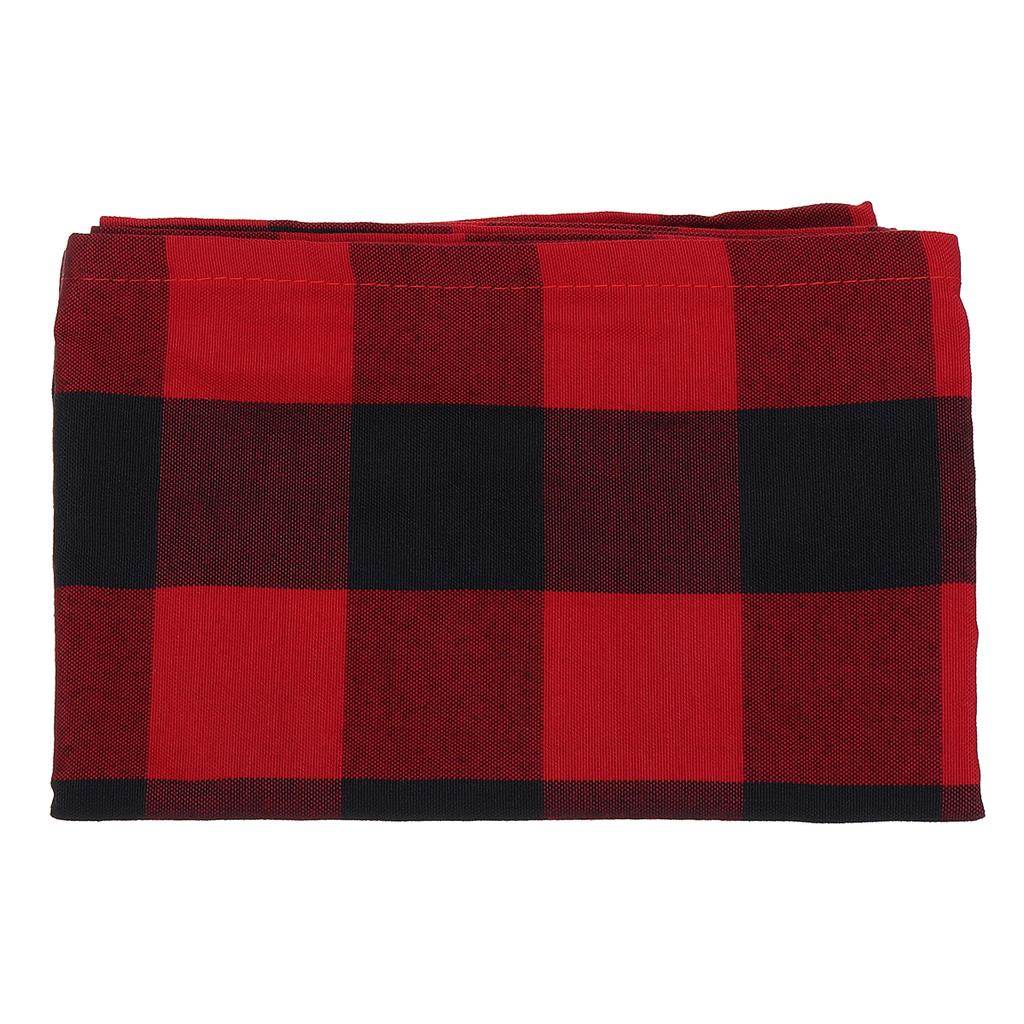 Black Red Table Runner Handmade Plaid For Family Dinner, Outdoor Or Indoor Parties Thanksgiving Christmas Gathering Party Decor