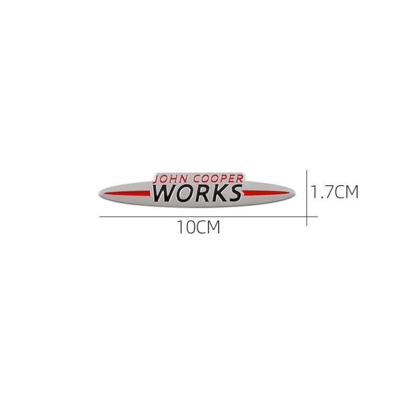 3D Aluminum Car Body Emblem Badge Decoration Decal For Mini Cooper JCW Works F54 F55 F56 F57 F60 R50 R52 R53 R55 R56