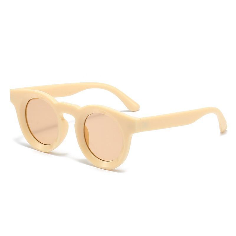 Dopamine Colorful Round Sunglasses, Thick Frame Texture, Personality Trend, Uv400 Sun Protection Sunglasses 5620