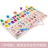 Children'S Wooden Color Classification Magnetic Counting Beads Shift Magnetic Pen Early Education Educational Toys