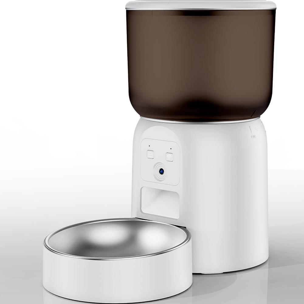 3 л Миска для домашних животных из нержавеющей стали Интеллектуальная автоматическая кормушка для домашних животных Wi-Fi камера Умная миска для сухой еды для домашних животных Кошачья миска для собак Видео Умная миска