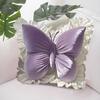 Декоративная подушка-бабочка, плюшевая подушка-бабочка с кружевной оборкой, декоративная подушка для спальни, для дивана в гостиной, кровати, автомобиля