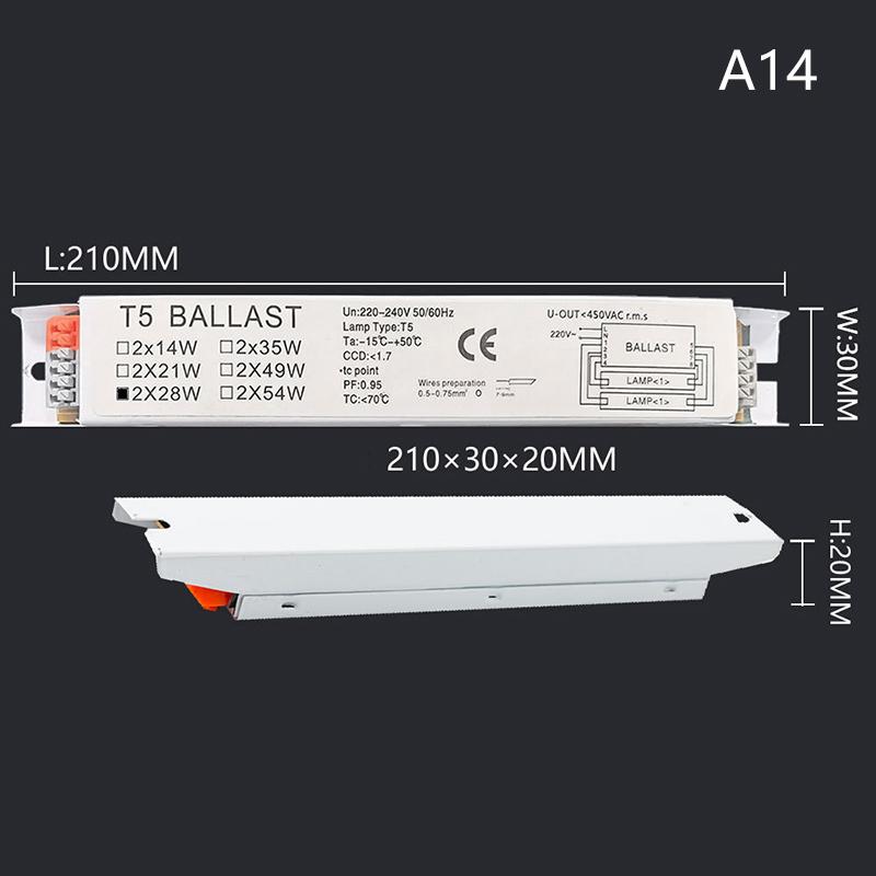 AC 220-240V Широкое напряжение T8 T5 Компактный электронный балласт Мгновенная трубка Настольные лампы Флуоресцентные лампы Балласт Товары для дома и офиса