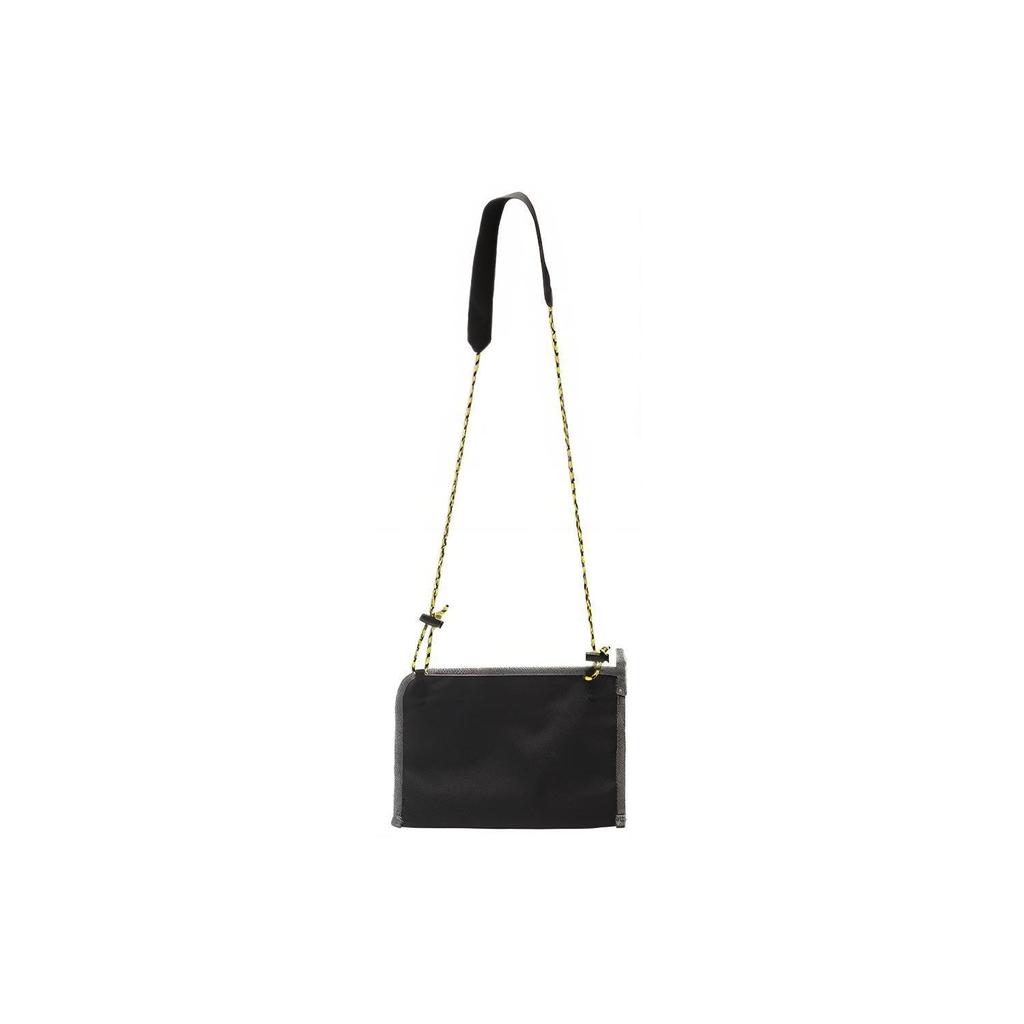 Converse Color Block Zipper Closure Polyester Shoulder Crossbody Bag Unisex bags Black Yellow 10019911-001