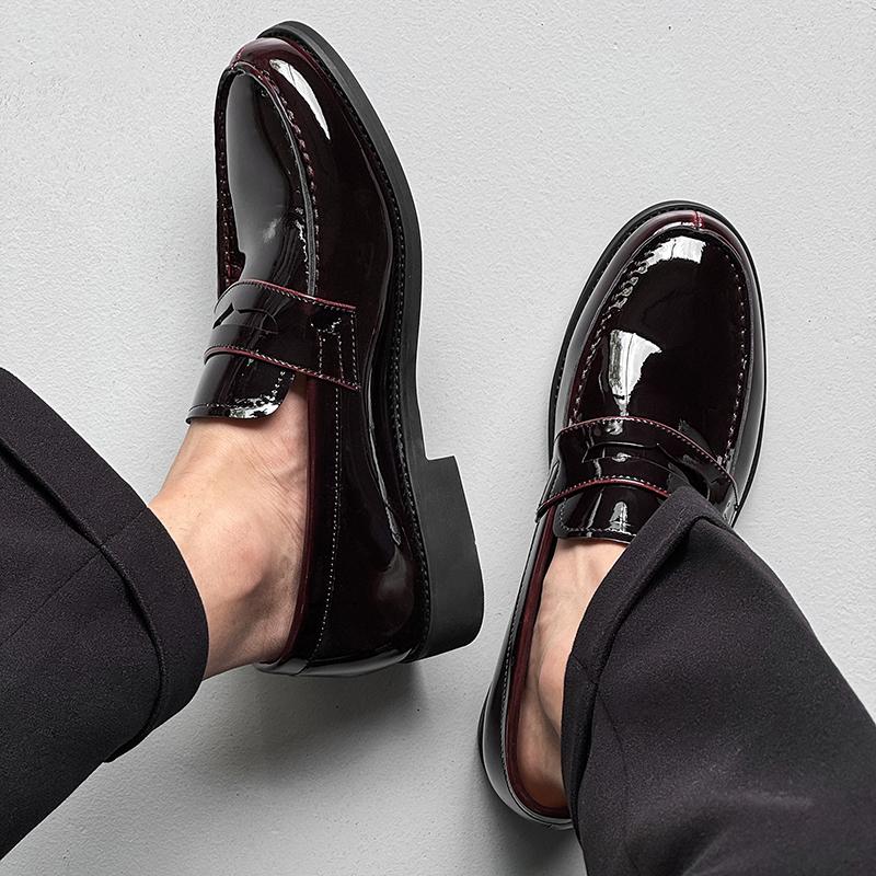 Fashion Fashion Men Casual Leather Thick Bottom Shoes 2025 New British Style One Step Genuine Leather Shoes Low Key Simple Business Shoe