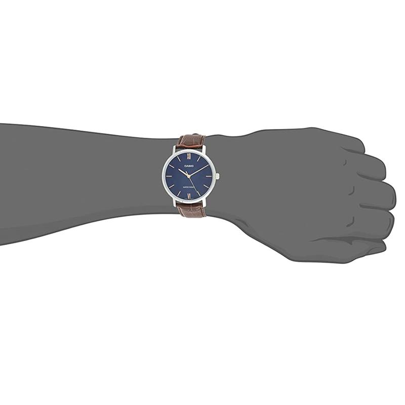 Casio Серия STANDARD Сердце тьмы Синий ангел Интернет-знаменитость Деловая повседневная Универсальный Простой Классический Стрелки Синий циферблат MTP-VT01L-2B