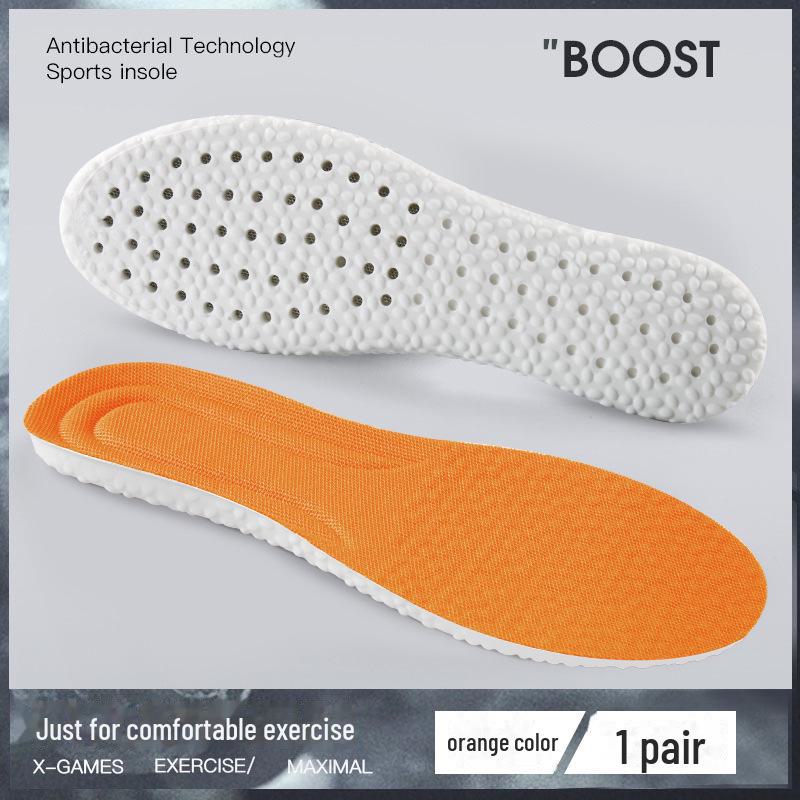 Спортивные стельки Boost: Утолщенная амортизация, дезодорант, мягкая подушка, идеальна для длительного комфорта, полиуретановый латекс