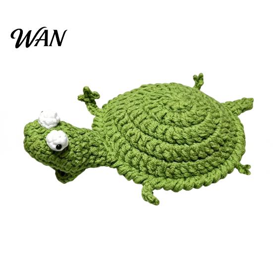 Drink Coaster DIY Crochet Lizard Kit, Handmade Knitting Animal Crafts, Kit Decorative Mug Coffee Cup Mat for Adults, Beginner Desk Accessory