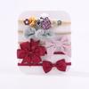 10Pcs Luxury Nylon Elastic Headband Flower Lace Hair Ties  for Baby Girl Infant Newborn Toddler