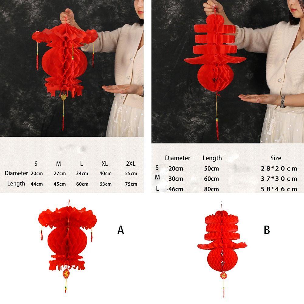 Waterproof Honeycomb Lanterns Foldable Spring Festival Pendant Chinese Hanging Lantern Home