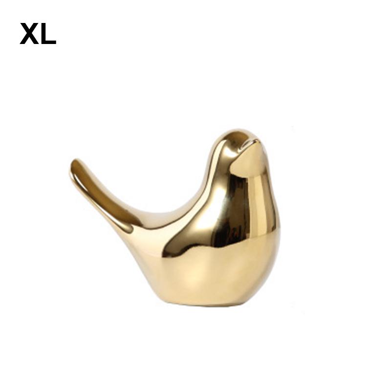 Серебряные керамические украшения в виде птиц. Роскошные простые керамические фигурки птиц. Золотые керамические фигурки птиц.