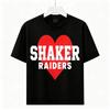 Shaker Raiders Red Heart Graphic Unisex Tee Game Day Spirit Fan Gift T-Shirt