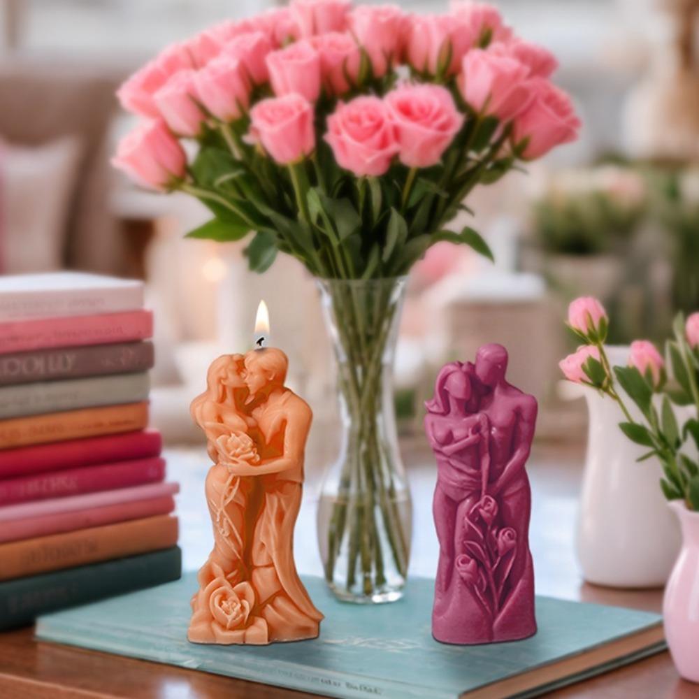 3D DIY Скульптуры Поцелуя Пары Силиконовые Формы Для Шоколадного Торта Новая Форма Для Свечи Домашний Декор