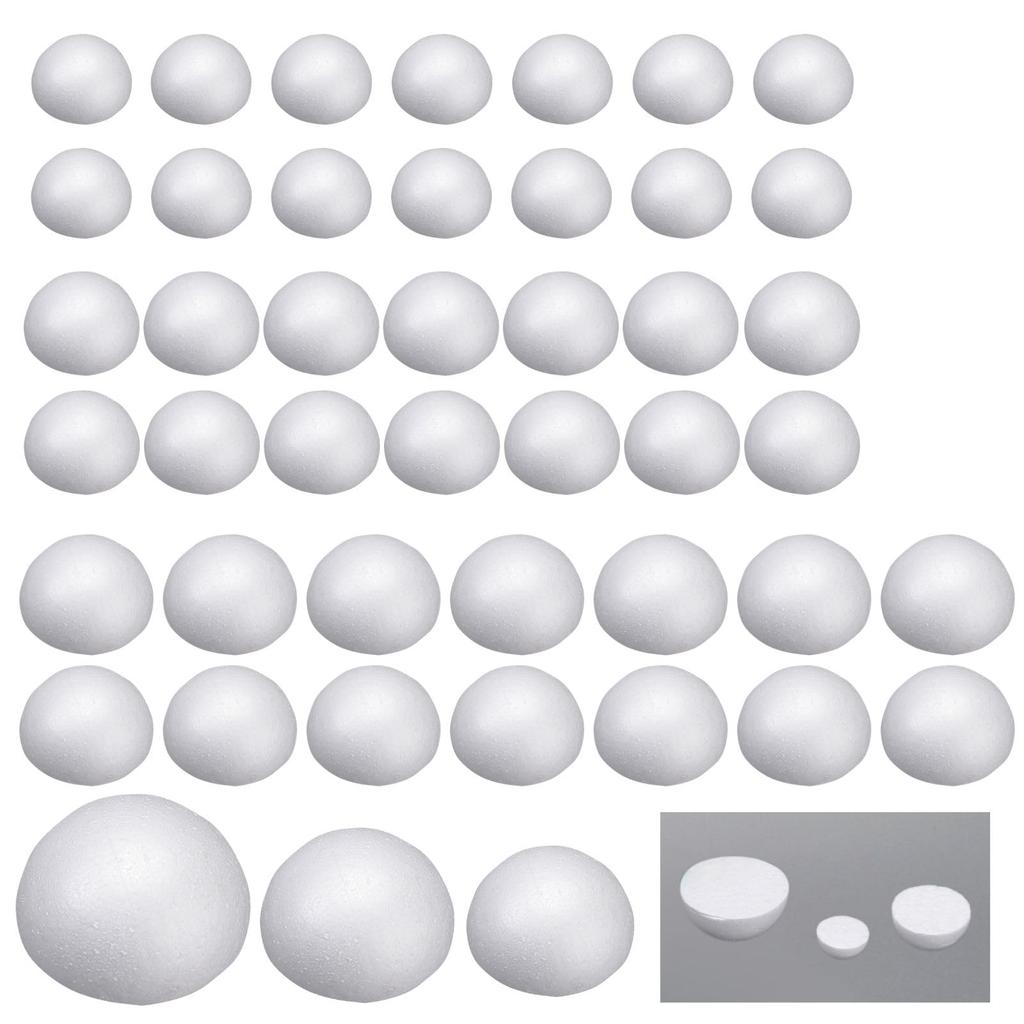 Ванна Ванна Пенопласт Полукруглый Пенопластовые поделки для Цумами Канзаши 15 штук всего 45 и полусфер, (3 Размера, Каждый, Штук)