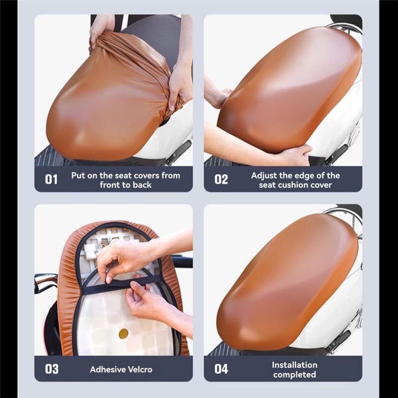 Precise Anti Scratch Cover Mat Motorcycle Seat Cover Protector Universal Cushion Waterproof Elastic Leather For Autocycle Light