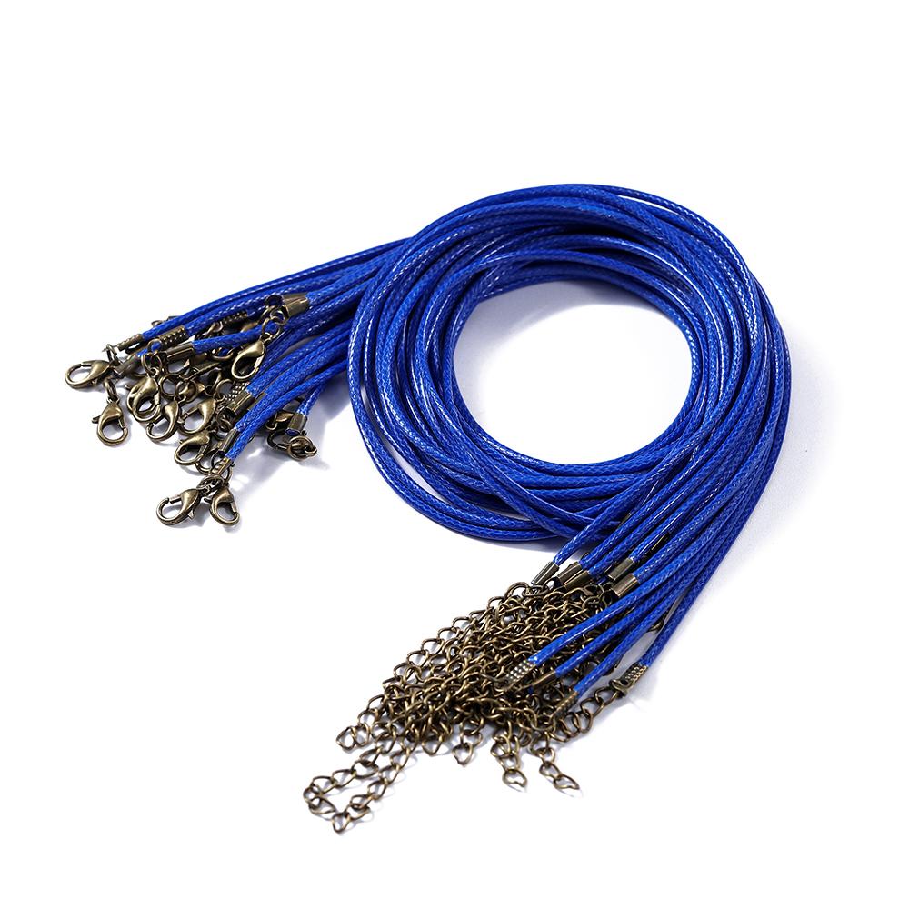 10Pcs 1.5/2mm Leather Adjustable Braided Rope Bronze Lobster Clasp Tail Chain Connector for DIY Necklace Pendant Jewelry Making