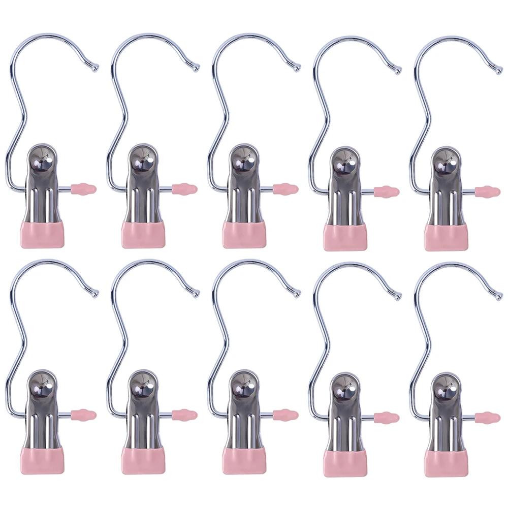 1-10Pcs Clip Stainless Steel Clothing Clip Multi-Purpose Boot Organizer Clothes Pins Laundry Hook Home Storage for Clothes Towel